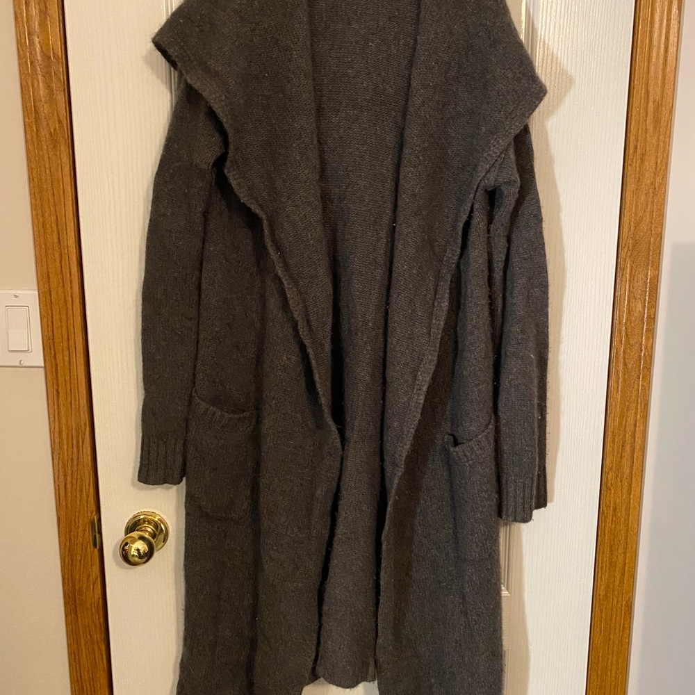 Cashmere long hooded cardigan from Black Goat